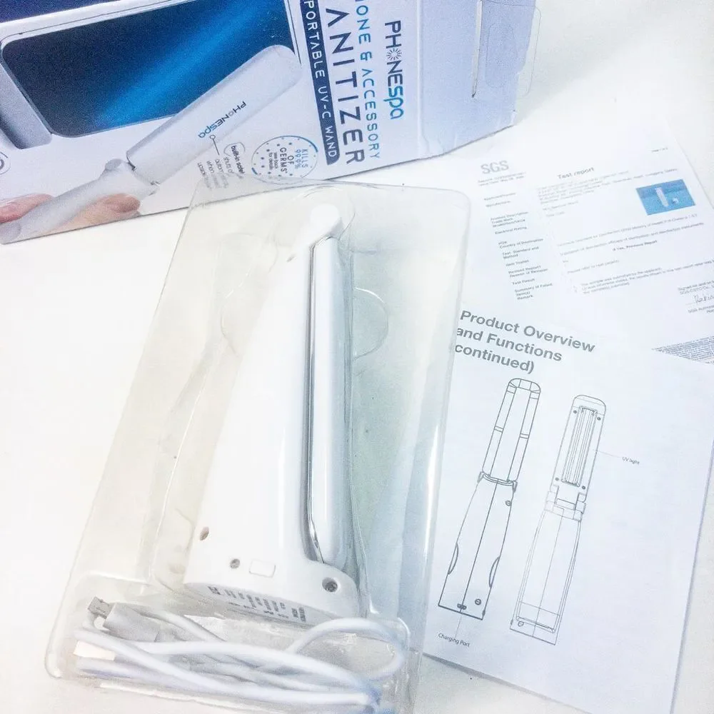 New In Box Phonespa Phone Sanitizer Portable UV-C Wand
